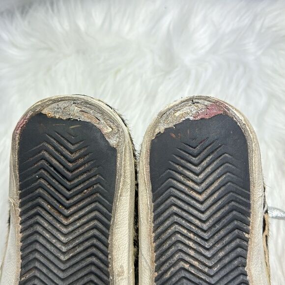 Golden Goose Slide Leopard Pony Hair Archive Heavily Damaged Sneaker Sz 40/US 10 - Picture 7 of 12